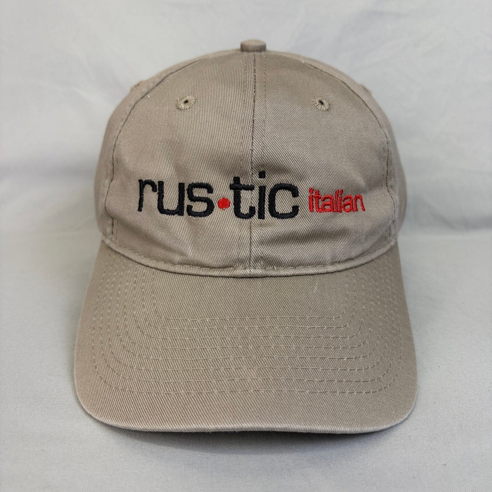 Port & Company Hat Rustic Italian Unisex OS Tan Embroidered Baseball Cap